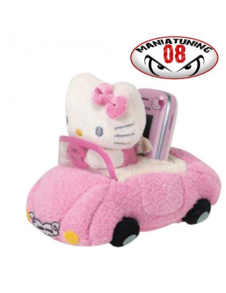 PORTACELLULARE HELLO KITTY BIANCO ROSA TELEFONINO AUTO