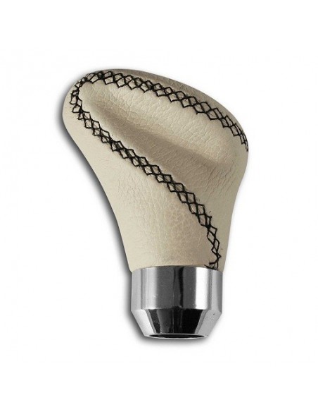 POMELLO CAMBIO PER RETROMARCIA CLASSICA IN PELLE BIANCA