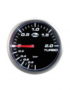 MANOMETRO PRESSIONE TURBO 60mm SFONDO NERO ILLUMINAZIONE...