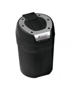 POSACENERE CON TAPPO DI CHIUSURA NERO/ALLUMINIO