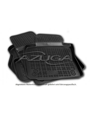 4 TAPPETI GOMMA NERI 4cm TOYOTA AYGO 2005-2014