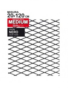 GRIGLIA SPORTIVA 120x20cm ALLUMINIO NERA MEDIUM