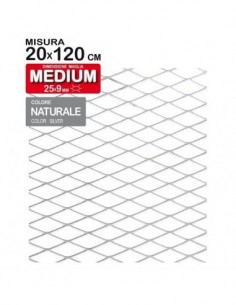 GRIGLIA SPORTIVA 120x20cm ALLUMINIO CROMATA MEDIUM