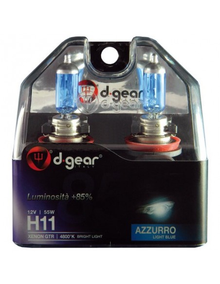 COPPIA LAMPADINE EFFETTO XENON H11 +85% 4800K EXTREME BLUE