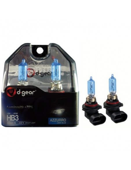COPPIA LAMPADINE EFFETTO XENON HB3 +70% 4500K HYPER BLUE