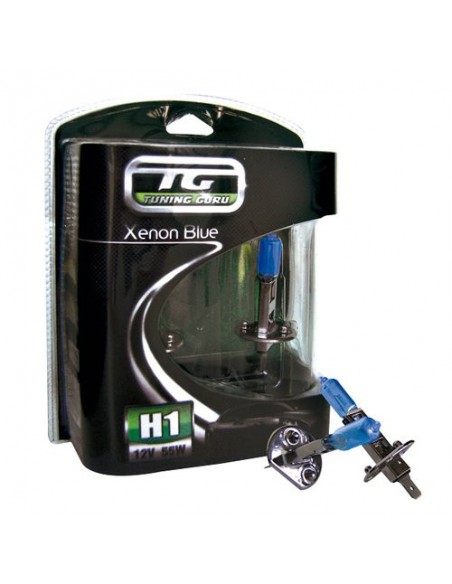 COPPIA LAMPADINE EFFETTO XENON H1 BLUE TUNING GURU
