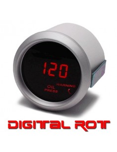 MANOMETRO PRESSIONE OLIO 52MM DIGITALE ROSSO