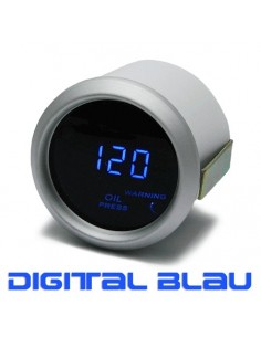 MANOMETRO PRESSIONE OLIO 52MM DIGITALE BLU