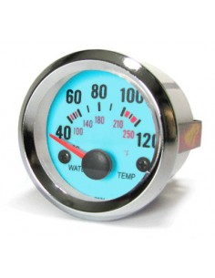 MANOMETRO TEMPERATURA ACQUA BIANCO 52MM PLASMA BLU
