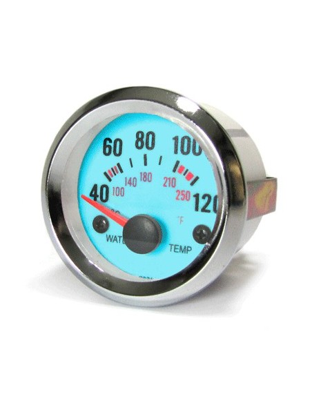 MANOMETRO TEMPERATURA ACQUA BIANCO 52MM PLASMA BLU