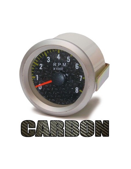 MANOMETRO CONTAGIRI 52MM CARBONIO
