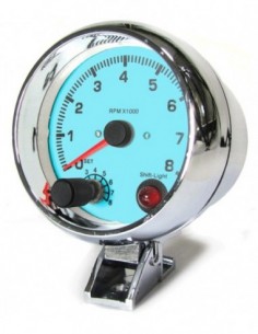 MANOMETRO CONTAGIRI BIANCO 90MM PLASMA BLU