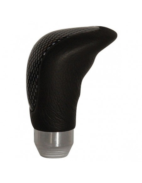 POMELLO CAMBIO PER RETROMARCIA CLASSICA PELLE NERA/CARBONIO
