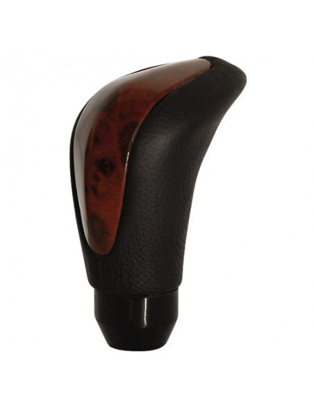 POMELLO CAMBIO PER RETROMARCIA CLASSICA PELLE NERA/RADICA