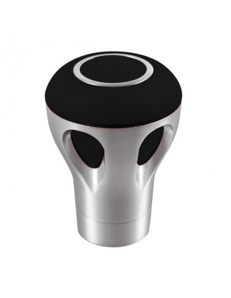 POMELLO CAMBIO PER RETROMARCIA A SIRINGA E CLASSICA PELLE NERA/A