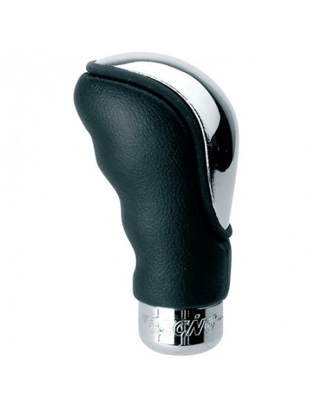 POMELLO CAMBIO PER RETROMARCIA CLASSICA PELLE NERA/ALLUMINIO