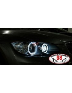 COPPIA LED ANGEL EYES BIANCHI BMW SERIE 3 E90 E91 E92 E93...