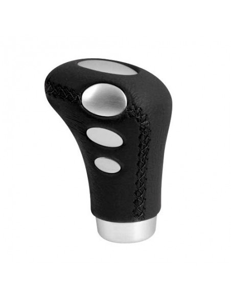 POMELLO CAMBIO PER RETROMARCIA A SIRINGA E CLASSICA PELLE NERA/A