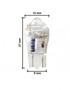 COPPIA LAMPADINE POSIZIONE ROSSA T10 W5W PIRANHA