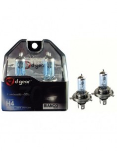 COPPIA LAMPADINE EFFETTO XENON H4 +70% 4300K HYPER WHITE