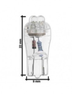 COPPIA LAMPADINE LUCE POSIZIONE BIANCO 4 LED W5W T10