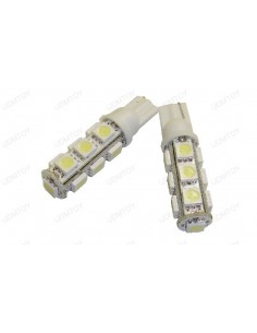 COPPIA LAMPADINE LUCE POSIZIONE BIANCO 13 LED T10 W5W