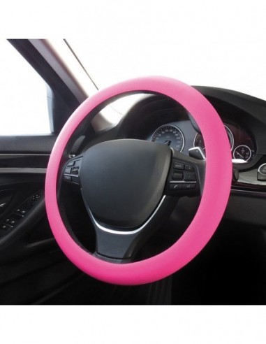 Coprivolante auto diametro 37 39cm Simoni Racing Pink Lady ecopelle nera ro