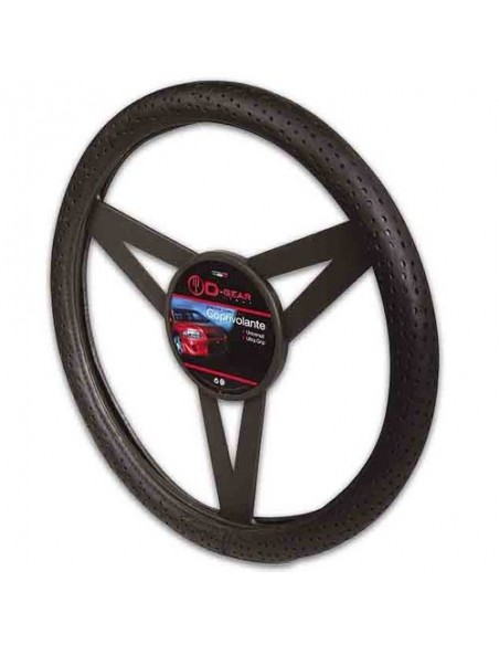 COPRIVOLANTE UNIVERSALE AUTO IN SIMILPELLE NERO