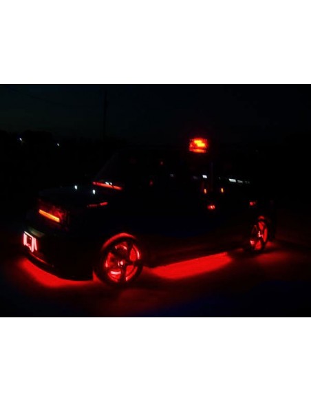 KIT 4 NEON SOTTOSCOCCA ROSSI CON TELECOMANDO WIRELESS
