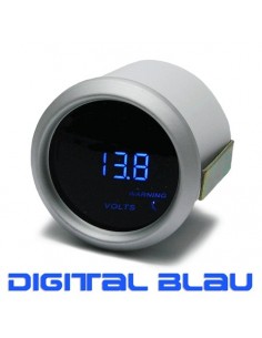 VOLTMETRO SFONDO NERO ILLUMINAZIONE BLU DIGITALE