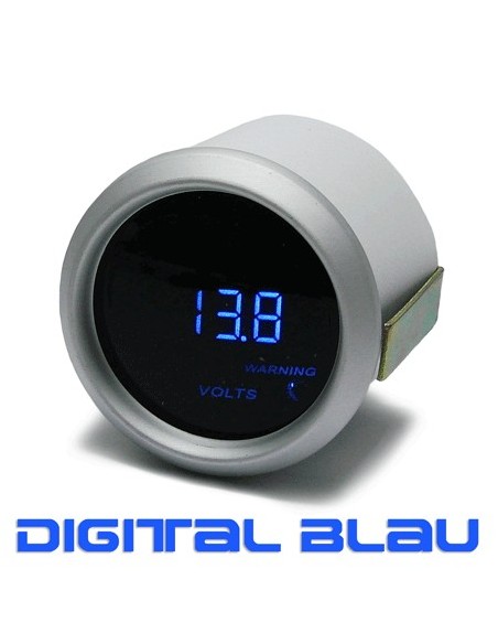 VOLTMETRO SFONDO NERO ILLUMINAZIONE BLU DIGITALE