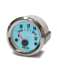 VOLTMETRO SFONDO BIANCO ILLUMINAZIONE BLU PLASMA