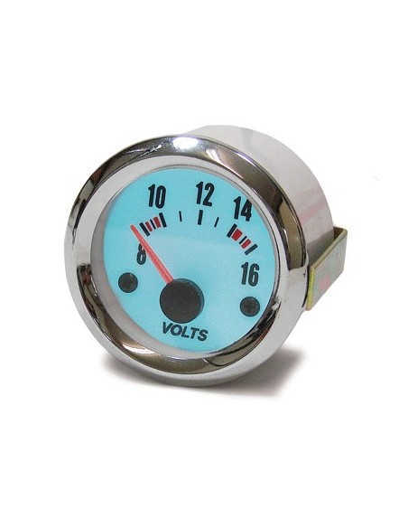 VOLTMETRO SFONDO BIANCO ILLUMINAZIONE BLU PLASMA
