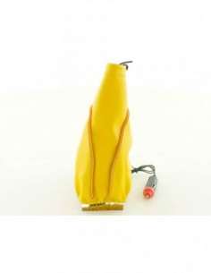 CUFFIA CAMBIO IN PELLE GIALLA ILLUMINATO LED