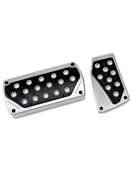 PEDALIERA PEDALI IN ALLUMINIO CROMATO/NERO CAMBIO AUTOMATICO