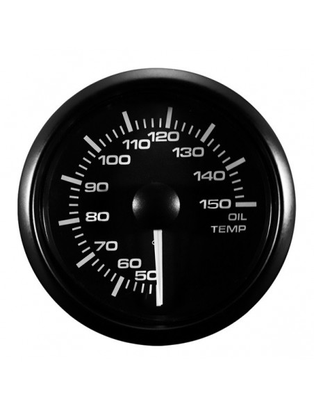 MANOMETRO TEMPERATURA OLIO 52MM SFONDO NERO