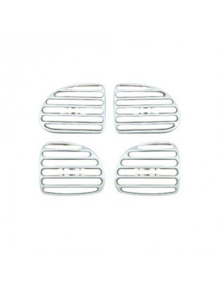 BOCCHETTE ARIA IN ABS CROMATE PER PEUGEOT 206 - 206CC - 206 PLUS