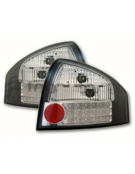 FARI POSTERIORI A LED NERI/CROMO AUDI A6 (C5) BERLINA 1997-2004