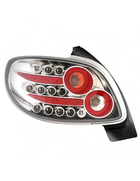 FARI POSTERIORI A LED PEUGEOT 206 BERLINA CROMATI