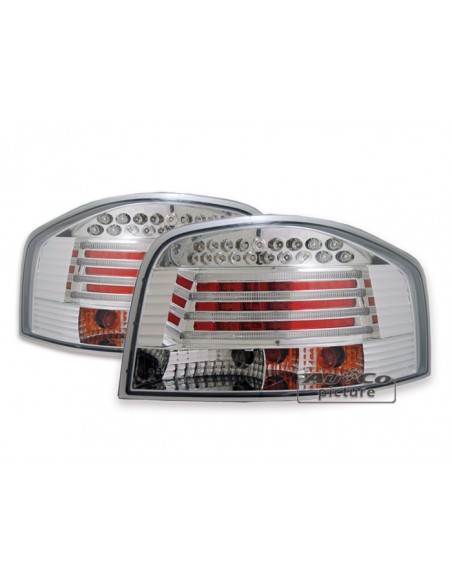 FARI POSTERIORI A LED CROMATI AUDI A3 (8P) 3p dal 2003-2008