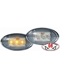 FRECCE LATERALI LED CROMO PEUGEOT 206 + 206CC + PLUS 1998...
