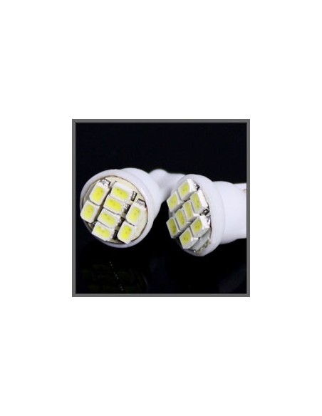 COPPIA LAMPADINE POSIZIONE 8 LED BIANCO T10 W5W