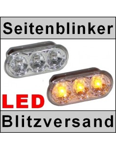 FRECCE LATERALI LED CROMO VOLKSWAGEN GOLF 3-4-5 VENTO PASSAT