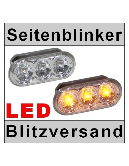 FRECCE LATERALI LED CROMO VOLKSWAGEN GOLF 3-4-5 VENTO PASSAT