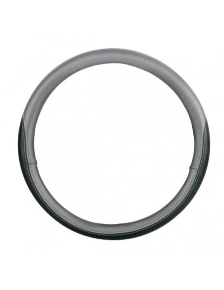 COPRIVOLANTE UNIVERSALE AUTO IN SIMILPELLE GRIGIO/NERO