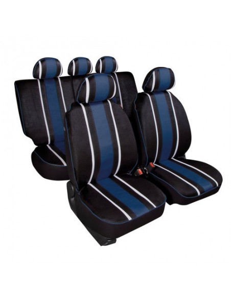 SET COPRISEDILI UNIVERSALI CROCO NERO/BLU ANTERIORE E POSTERIORE