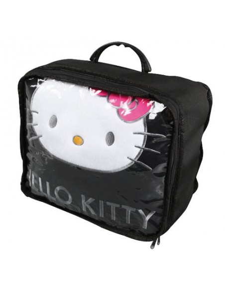 SET COPRISEDILI UNIVERSALI HELLO KITTY NERO/ROSA ANTERIORE E POS