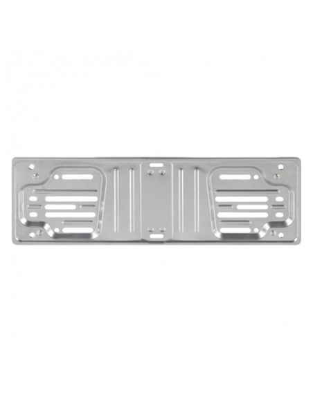 PORTATARGA ANTERIORE IN ALLUMINIO CROMATO