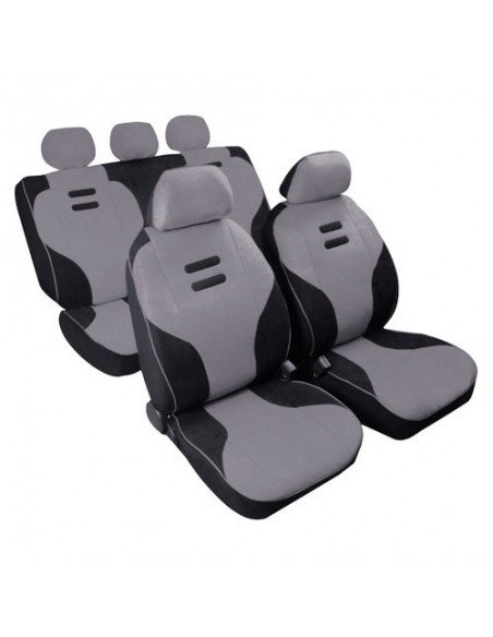 SET COPRISEDILI UNIVERSALI NERO/GRIGIO "KYNOX" IN POLIESTERE