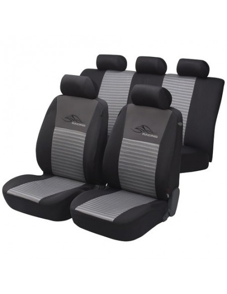 SET COPRISEDILI UNIVERSALI GRIGIO "RACING" IN POLIESTERE